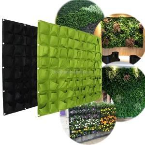 Image of 72 Pocket Wall Balcony Herbs Indoor Vertical Garden Hanging Outdoor Felt Planter Bag