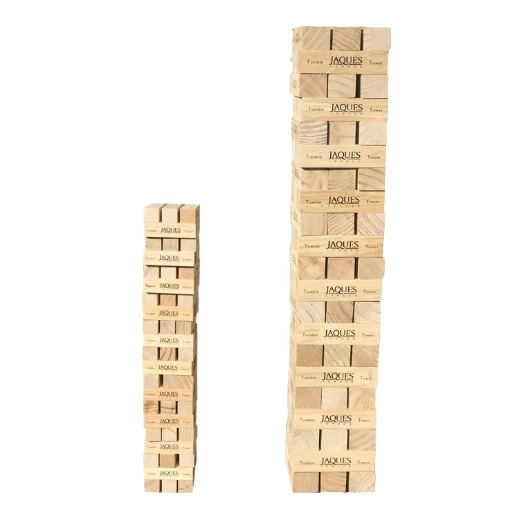 
yard games giant wooden timber tower tumbling towers building blocks set 