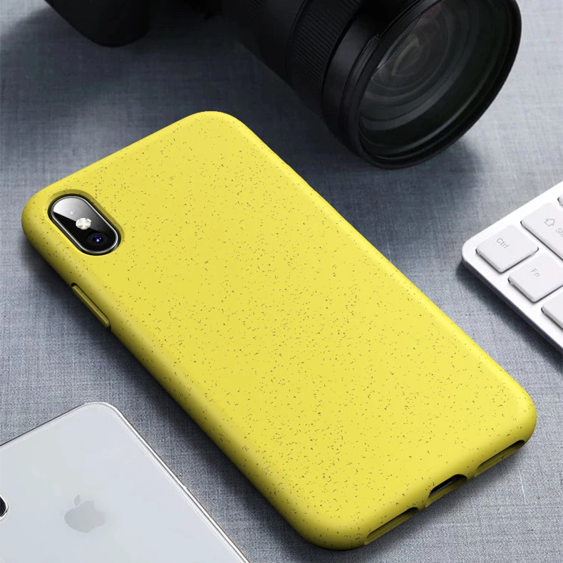 

Recyclable Biodegradable back Cover For Iphone XS Case , Eco friendly Straw Phone Case Mobile Phone Cover For iphone X Case Tpu