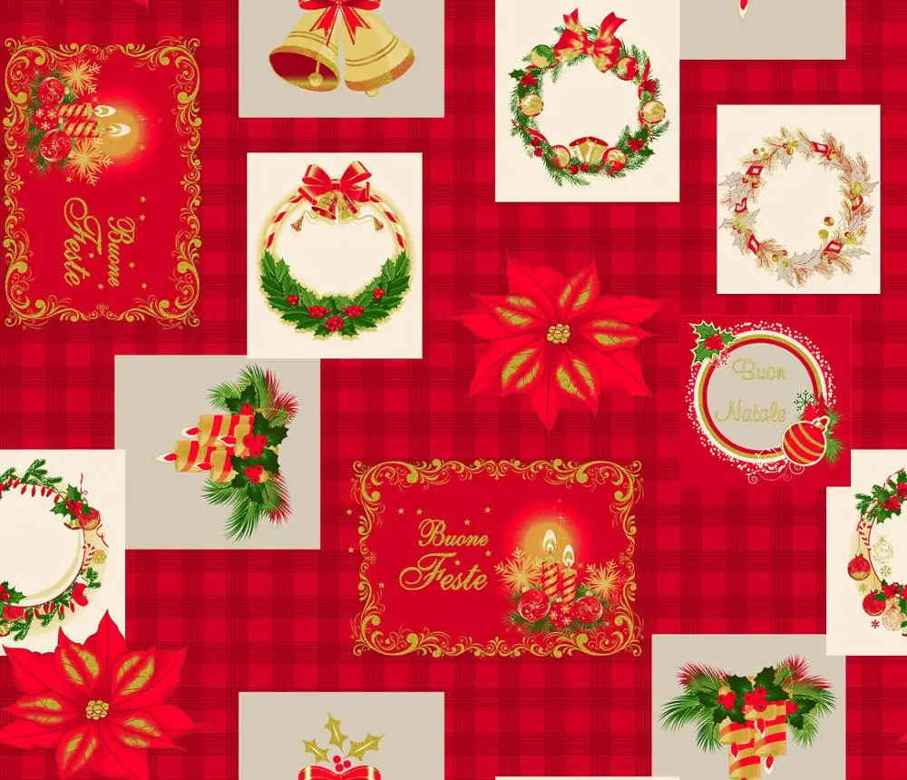 
Ornaments bell and ball disposable christmas garland tablecloth for xmas decor 