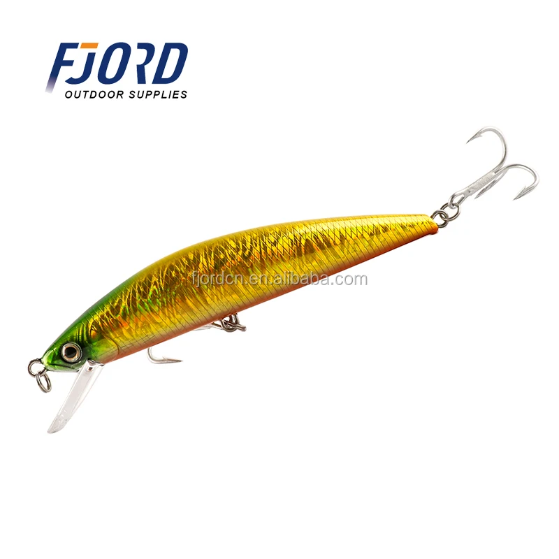 

FJORD Wholesaler Top Quality 125mm 40g Sinking Minnow Laser Hard Fishing Lure, 5colors