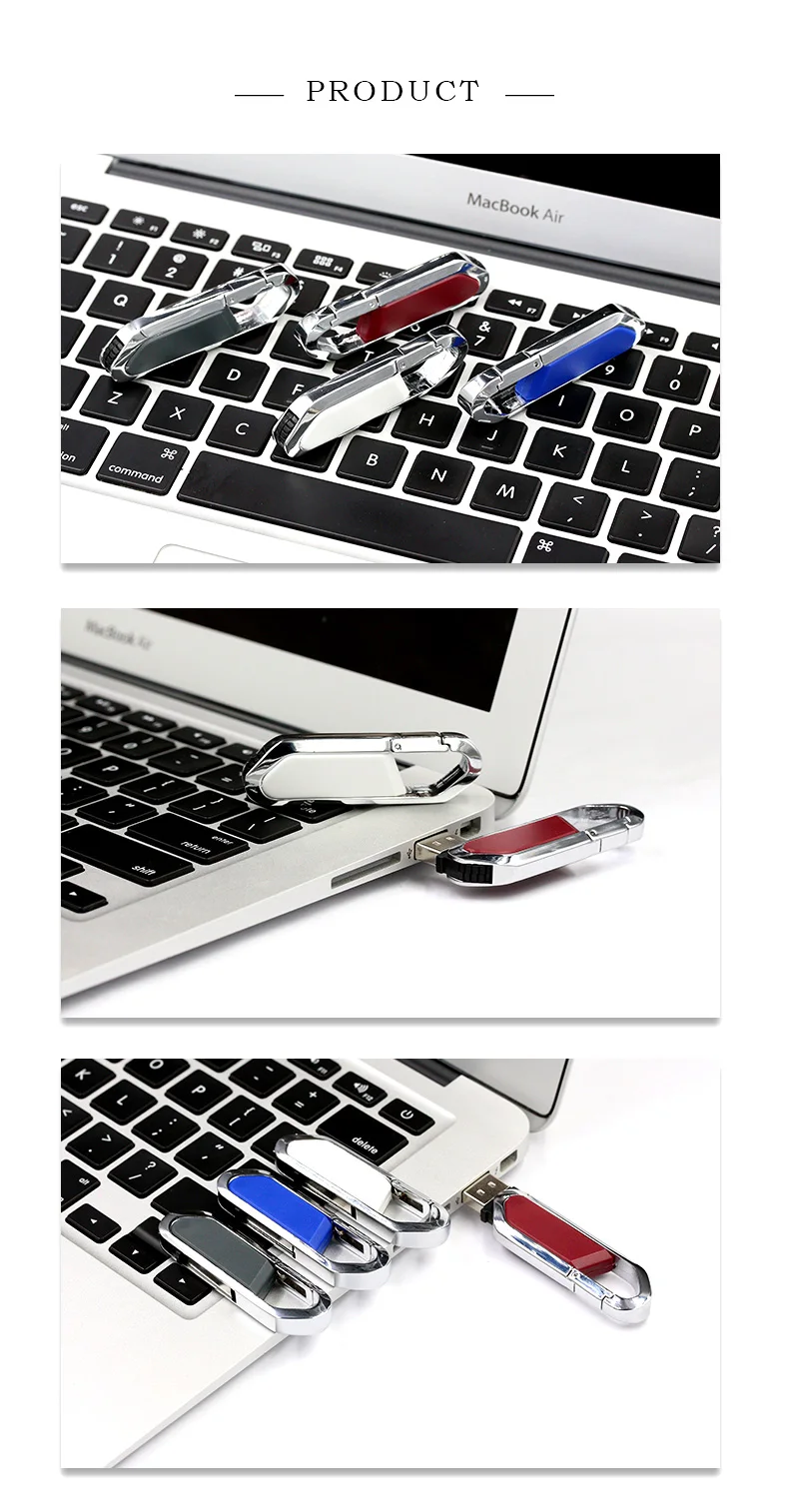2020 Metal USB Flash Drive 2.0 4GB 8GB 16GB 32GB Hook USB Memory Stick Gift Pen Drive with Custom Logo - ANKUX.COM