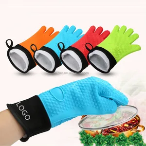 Image of High Heat Kitchen Oven Mitt Set,Facebook Like Oven Mitt Holder Red