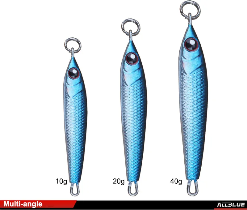 Allblue High Quality Saltwater Vertical Jig Fishing Lure 10g 20g 40g