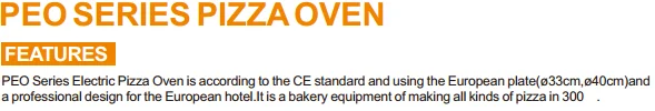 PEO series using european plate electric pizza oven ovens commercial