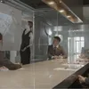 Mini projector quick starts a meeting in team 60inches