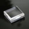 20mm thick clear solid acrylic block 6x6cm crystal plexiglass display block beveled acrylic base