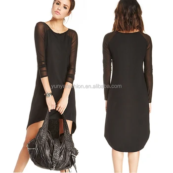 plain black one piece dress