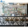 Top class marble countertop restaurant L shape cafe bar counter design for sale