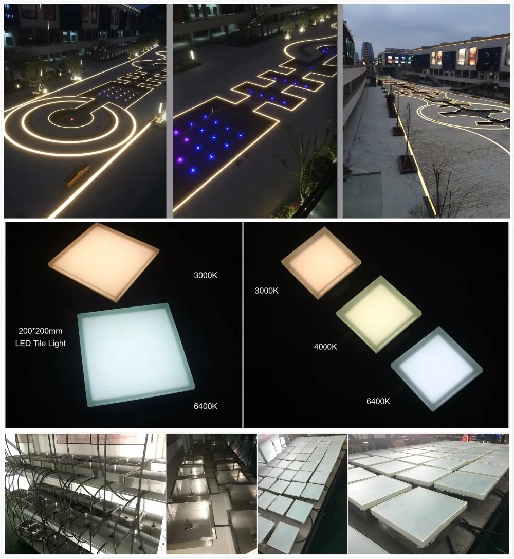 led tile light for square or car park decoration