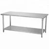 Stainless steel 2 tiers kitchen table stainless steel worktable for restaurant
