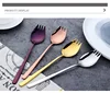 High quality integrated spoon fork metal spoon fork