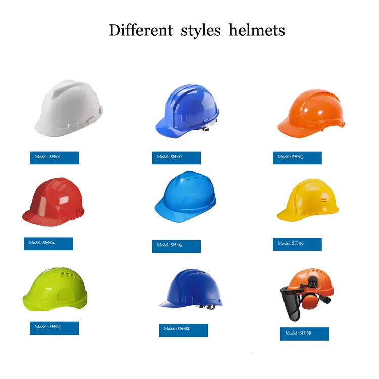 different hard hats