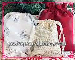 
ECO Cotton Christmas Loot Bags,mini cotton drawstring bag,cotton linen drawstring bag 