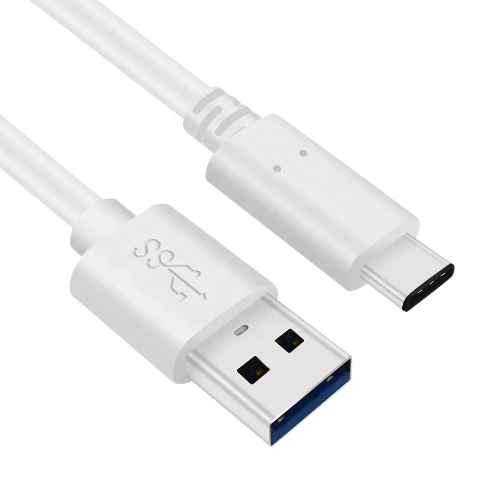 

White Color USB-IF 1M 3.3ft USB Type C 3.0 Cable Rapid Charge USB3.0 To Type c Fast Shipping, Black/white or customized