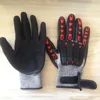 anti impact & cut resistant level 5 nitrile sandy coated TPR high impact gloves