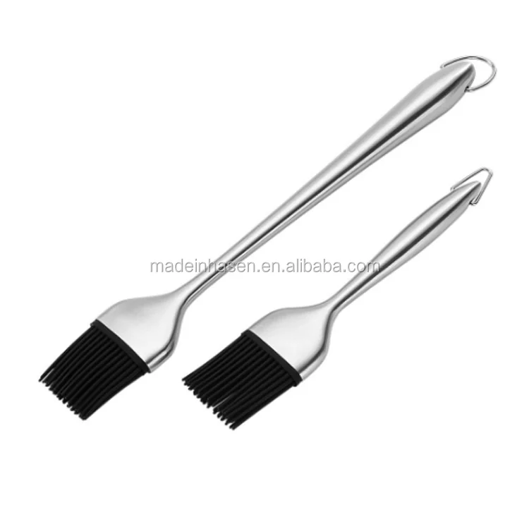 Bbq Grill Basting Brush Silicone Bristles With 12 Inch/7inch