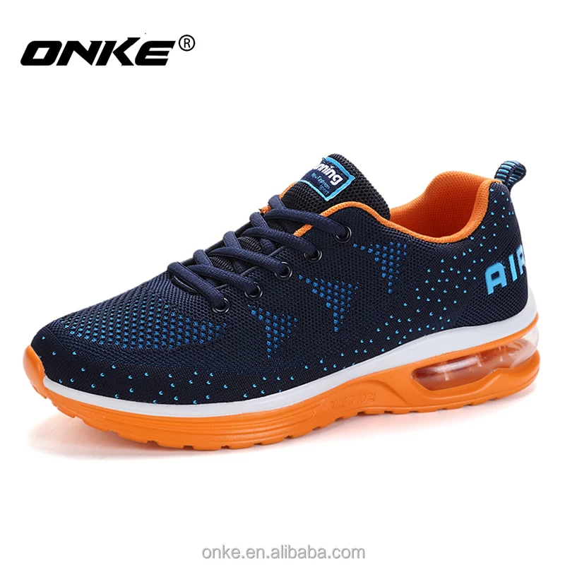 

Hot selling new product autumn shoes running men pu outsole good quality wholesale shoes, Dark blue orange;black