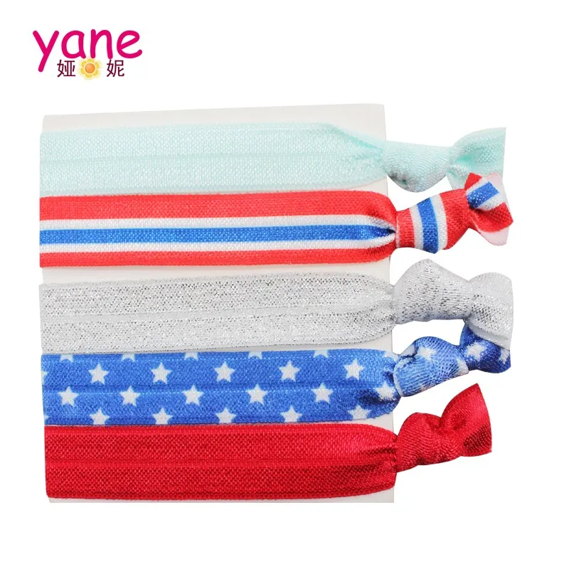 Custom Print Logo Elastic Hair Ties Satin Creaseless Knotted Hair