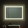 Vanity Bathroom Silvered Illuminated Large Wall on off Switch Waterproof ip44 Wall Beauty Mirror with Light