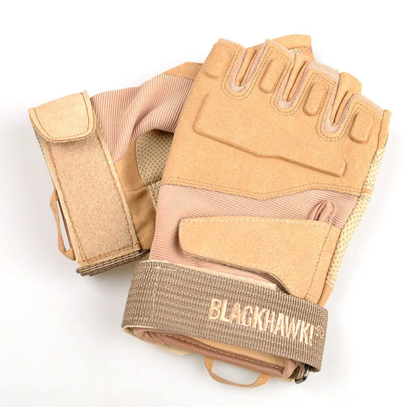 Military Tactical  Synthetic Leather Knuckle Army Leather Half Finger Fingerless Airsoft Cycling Motorcycle Gloves