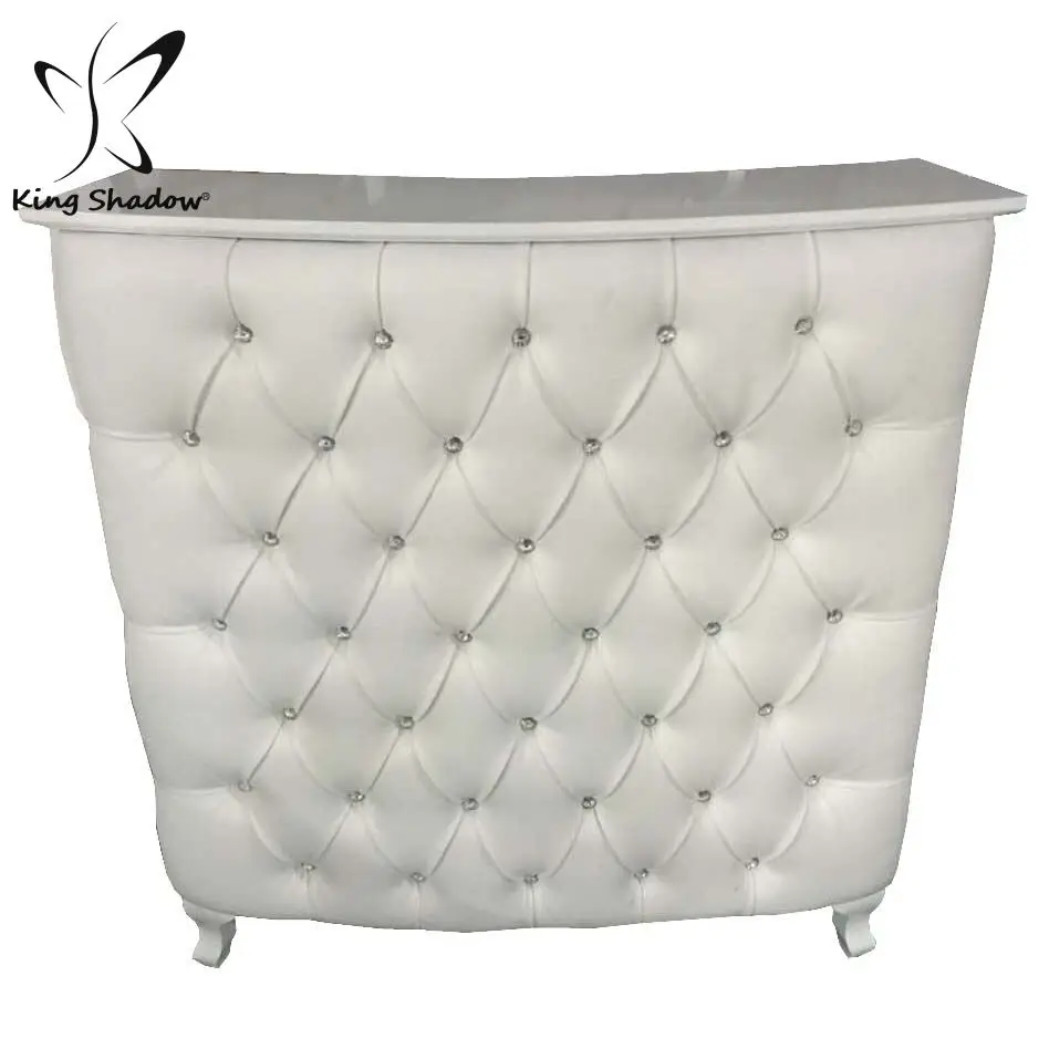 

white fashion salon reception desk curved reception desk, Optional