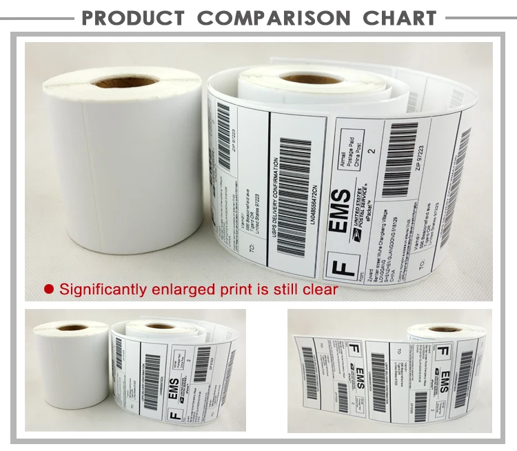 100x150mm Direct Thermal Label 500/roll pour Zebra Imprimantes GK420D GX420D GK420T