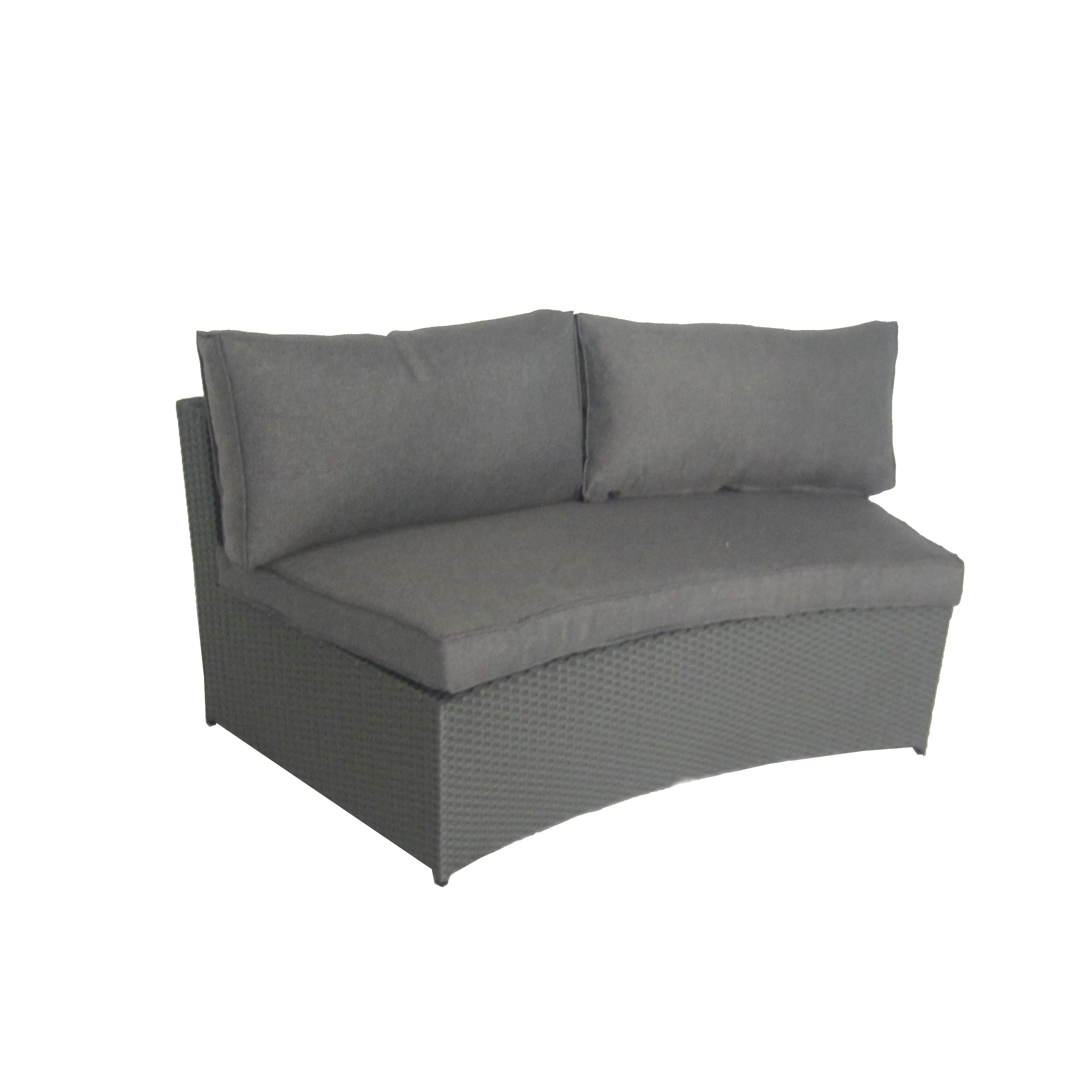 
Black round shape 10 seater sofa set designs patio garden rattan sectional furniture 