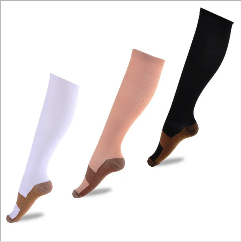 

15-20mmHg Copper Ion Antibacterial Knee High Varicose Pressure Socks Compression Socks, Custom color