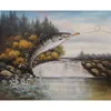 Pure handmade modern oil painting canvas fish with simple design, the big one fish to bite the bait paintings for sale