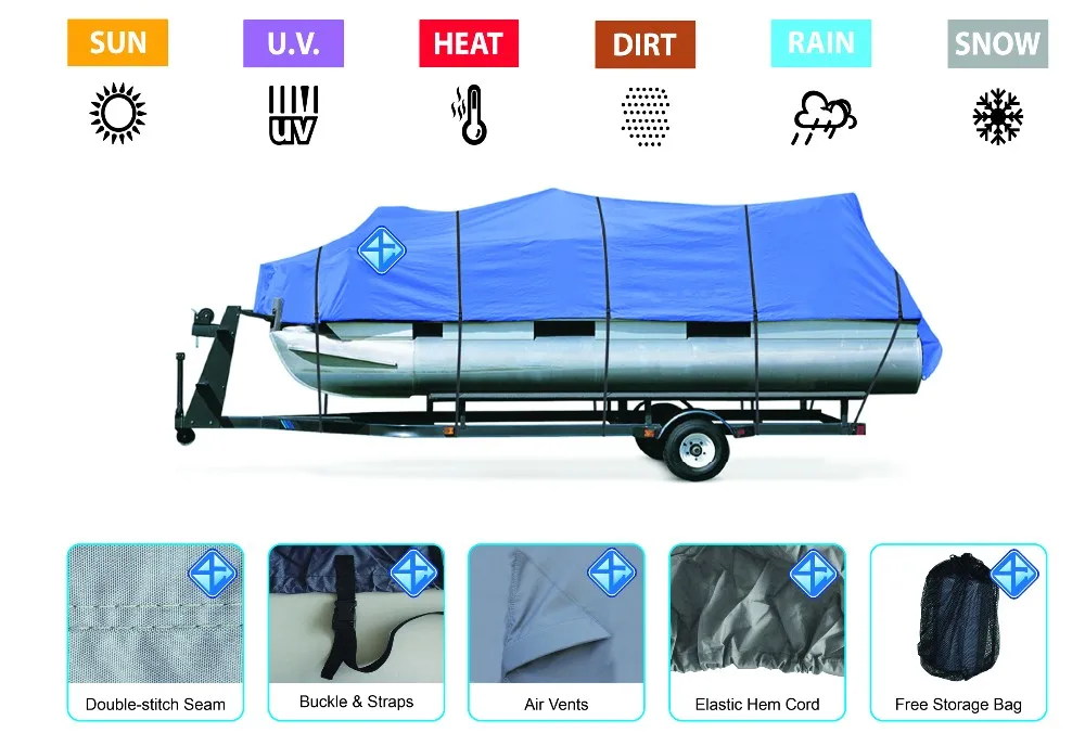 Pontoon Cover - Pacific Blue 2