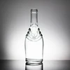 Crystal Premium 1 Liter Round Glass Vodka Bottle with Cork
