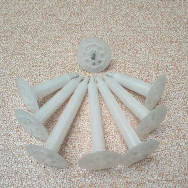 Insulation Nail With Outer Plastic Fastener Inner Steel Pin Nail