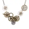 CZ012 Fashion Vintage Gold & Silver Watch Clock Clockwork Hand Gear Cog Steam Punk Necklace