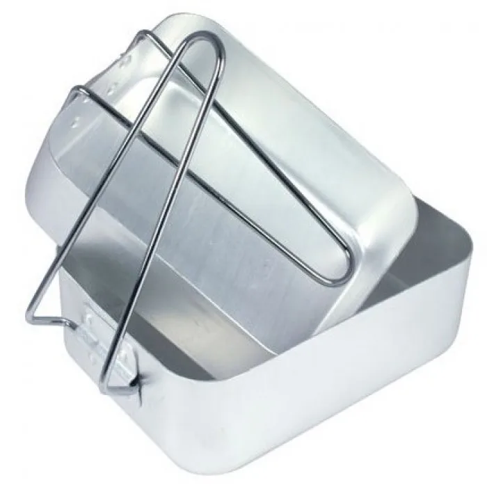 High Quality Two Pieces Per Set Aluminum Army Camping Mess Kit Military