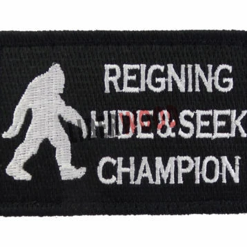 

Reigning Hide and Seek Bigfoot Funny Military Patch Morale Tactical Patch Badge Decor Patches For Backpack jacket STOCK