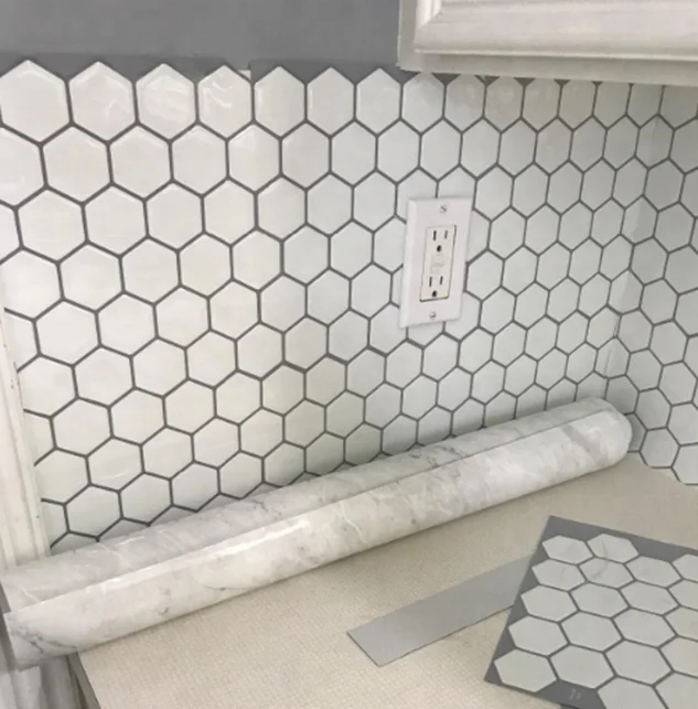 

low budget wall project choice hexagon 3d tile