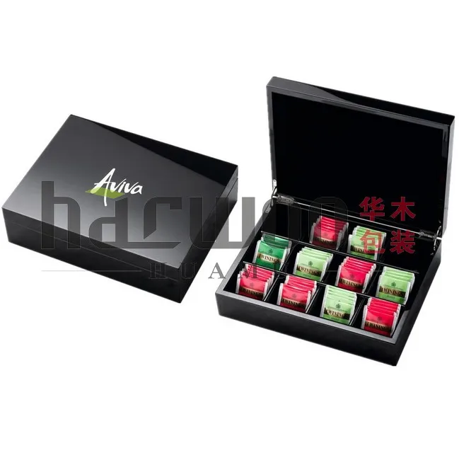 
High end wooden tea gift packaging for tea box supplier 