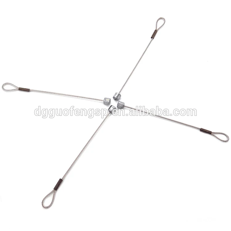 Custom Made Coated 316 Stainless Steel Wire Rope Eyelets Cable Sling