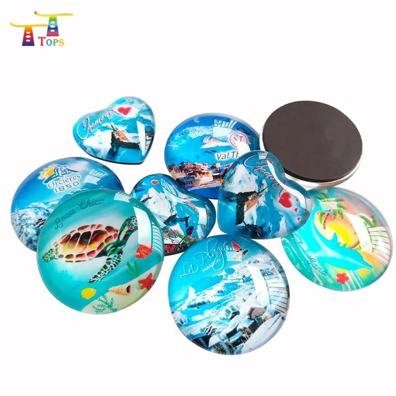 

Hot Wholesale Fridge London 40mm Round Philippines Dome Crystal Glass Magnet, Cmyk