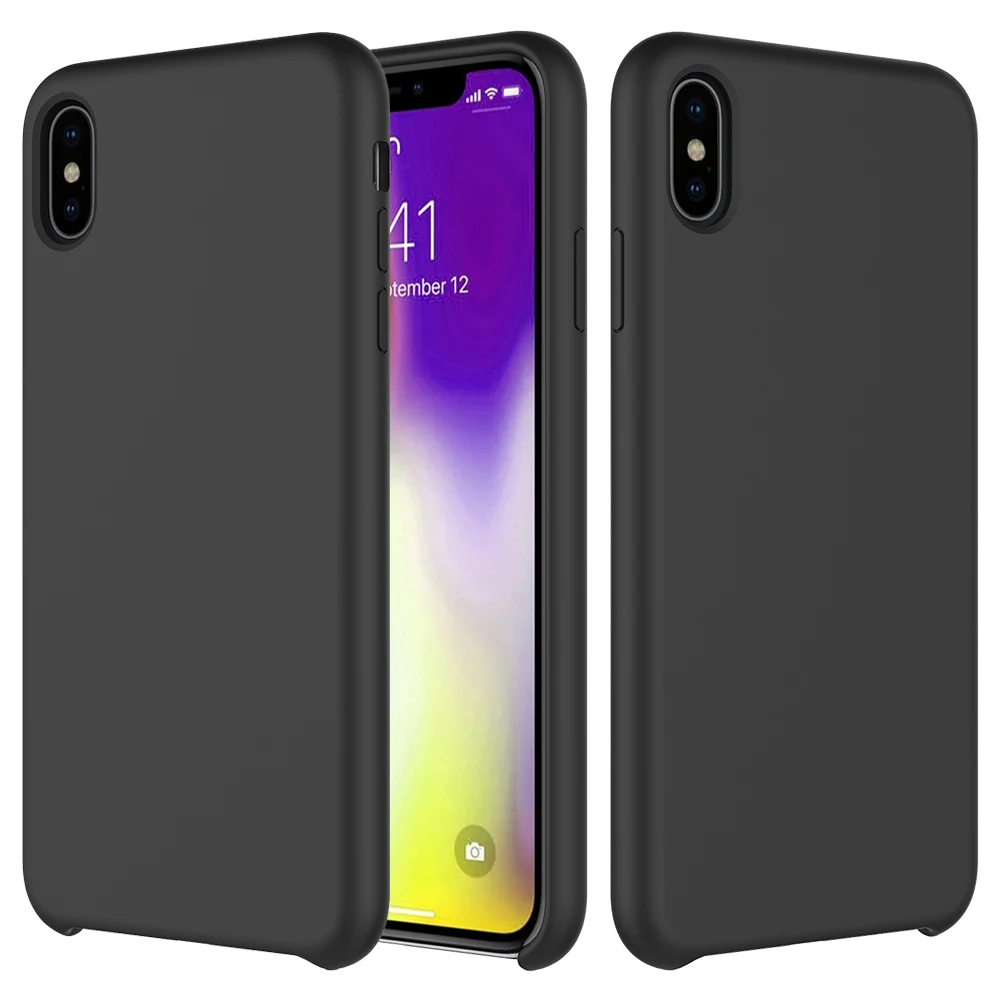 For Apple iPhone XS Max Matte Original Liquid Silicone Case With No Logo Hole Design 6.5 inch