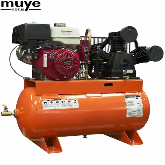 10kw 13hp 80gal Portable Gasoline Air Compressor With Aluminium Pump