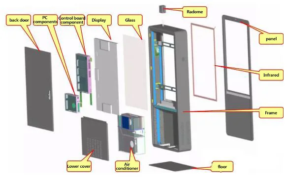  Floor Standing Outdoor Advertising Lcd Display