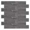 Interlocking design Stone tiles black slate culture stone panels natural wall panel J.X BLACK