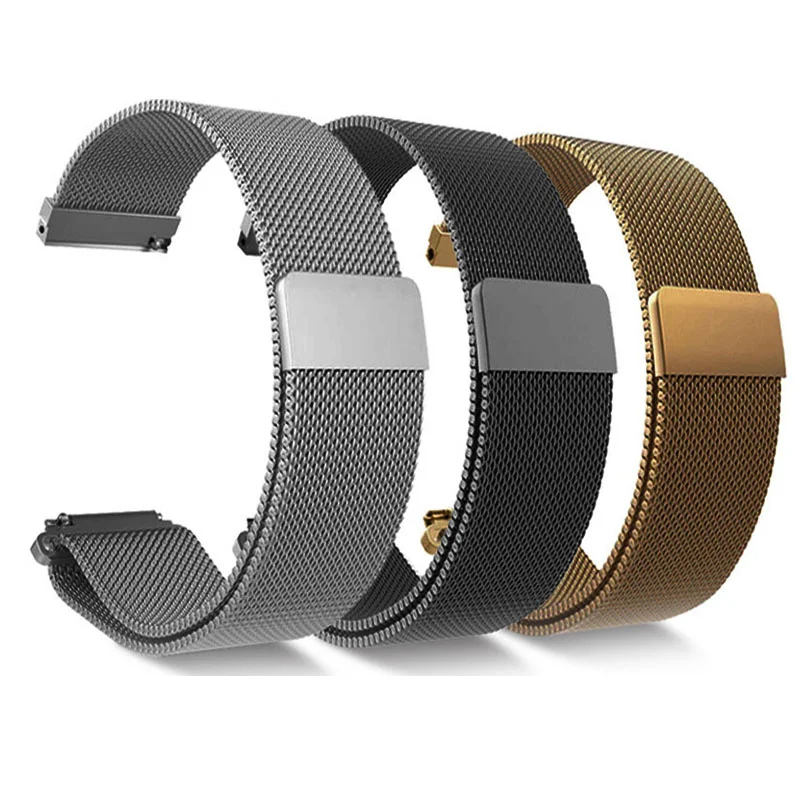 

High Quality Watchband Milanese Magnetic Loop Stainless Steel Universal Watch bands for t5s realme Watch Strap