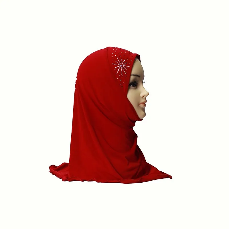 Jersey Muslim Headscarf Caps Inner Hijab Islamic Arab Crystal Glitter
