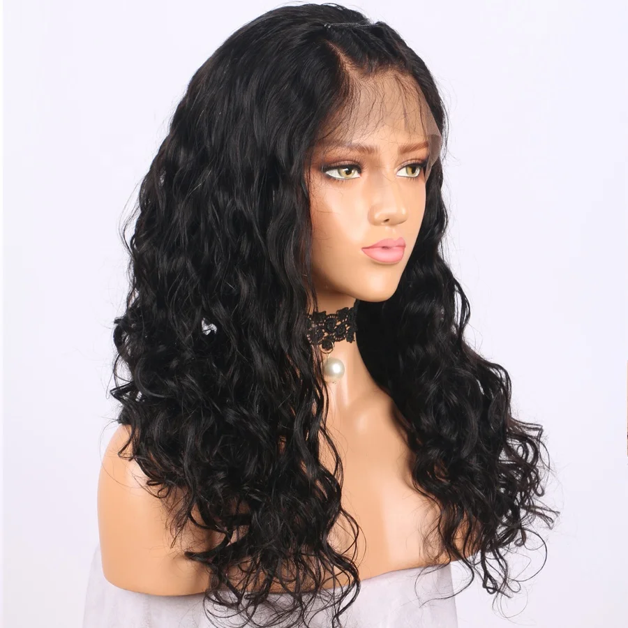 

Wholesale cheap human hair wig natural hairline front lace wig