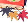 Wholesale maple leaf real leather bookmark