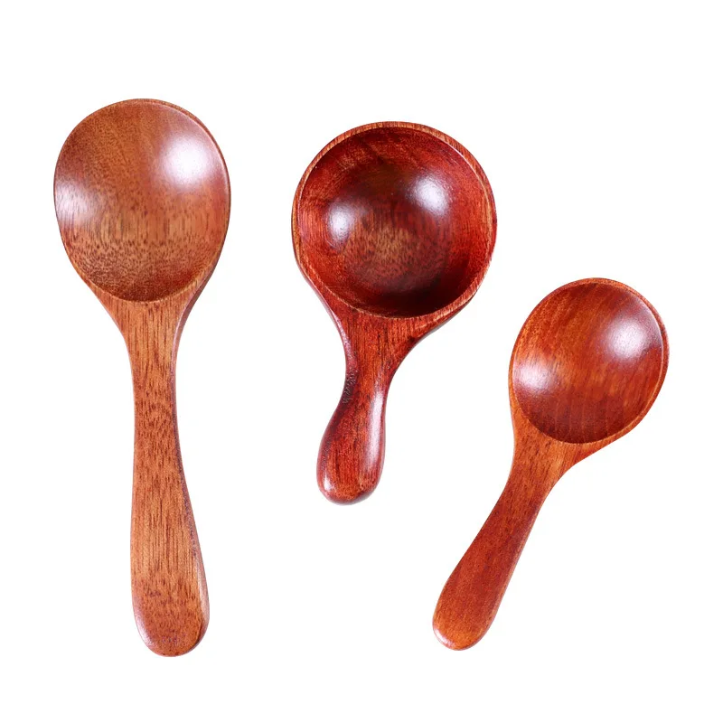 

Wooden Spoon For Child Milk Powder Kitchen Seasoning Kid Soap Pudding Honey Coffee Children Tableware Spoon Nanmu Scoopladle, Brown
