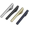 Unique simple metal custom neck brass tie clip set with box